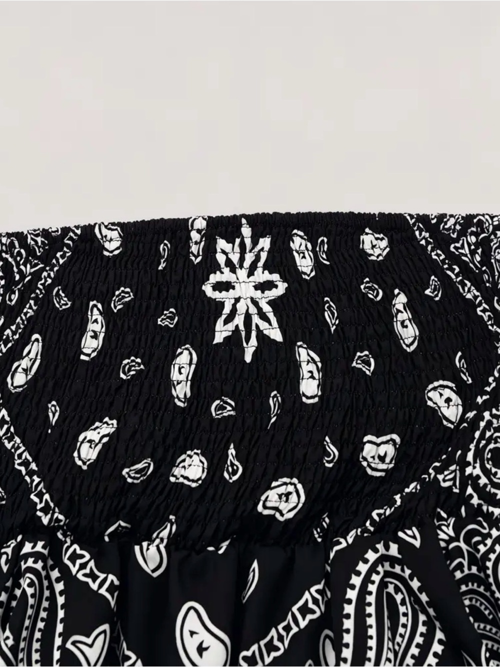 Strapless Black Bandana Print Handkerchief Hem Top New Boutique - Picture 5 of 5